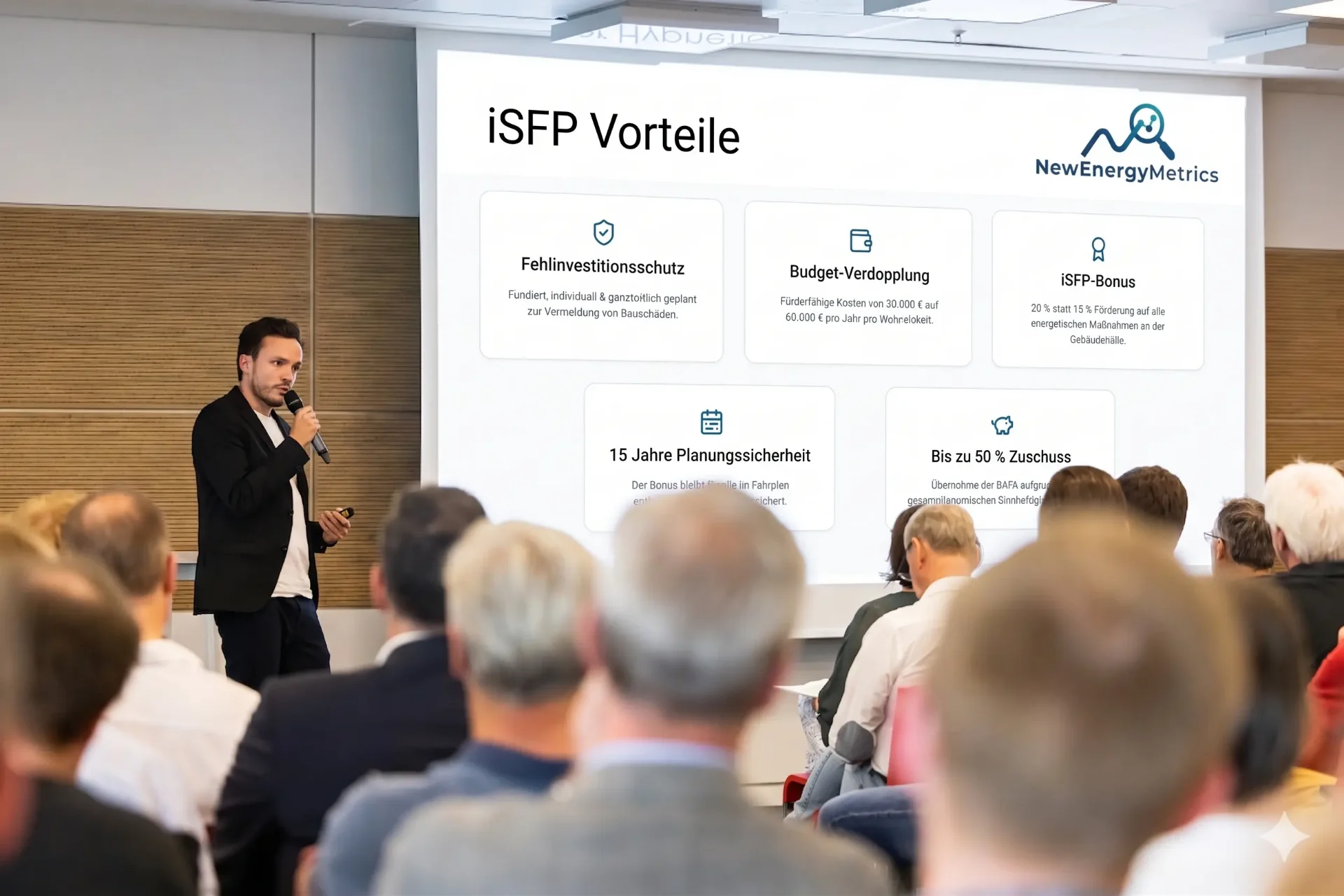 Infoveranstaltung zu den Vorteilen eines individuellen Sanierungsfahrplans (iSFP)